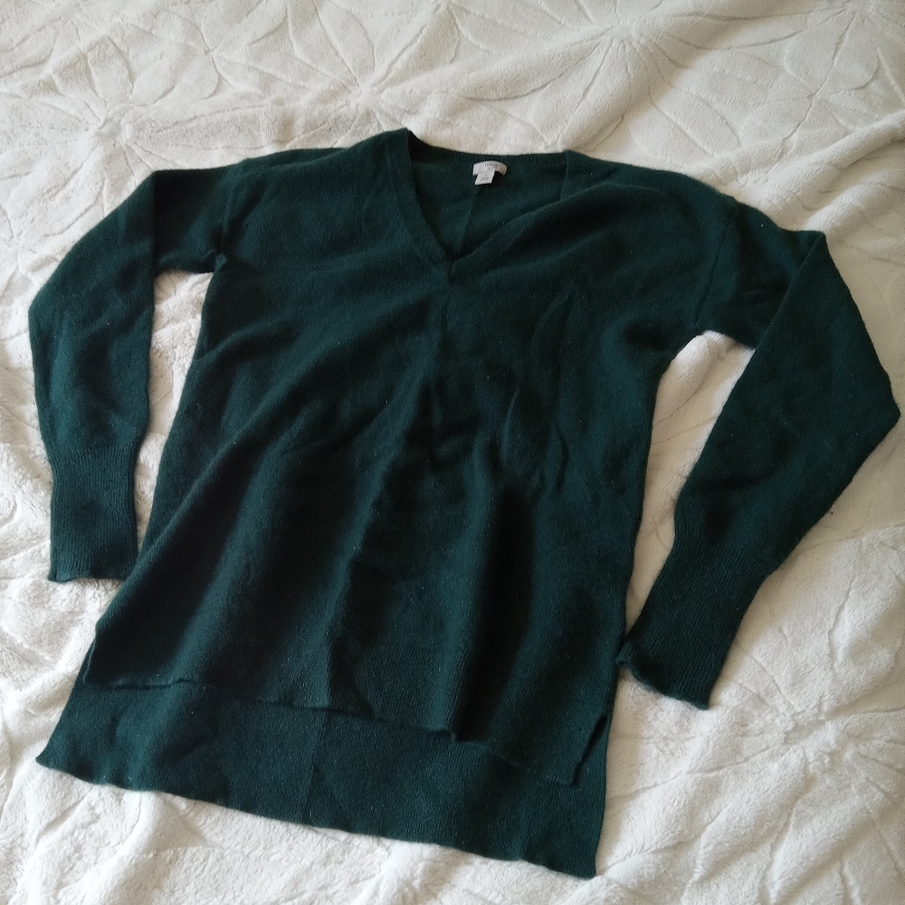 Halogen Cashmere Forest Green Sweater